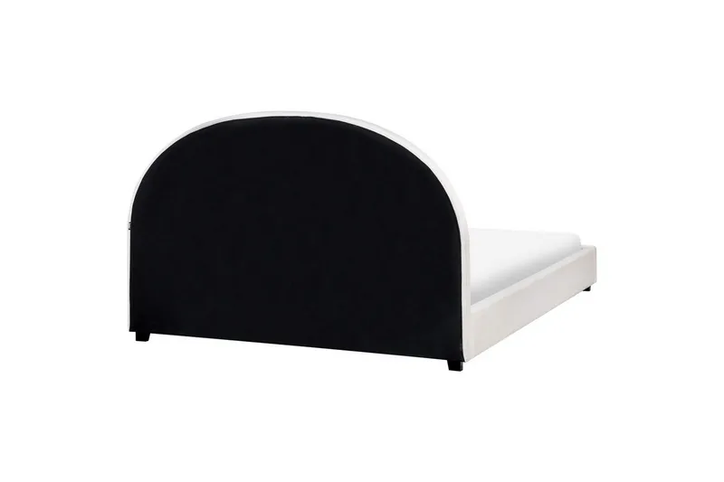 Seng med lamellramme Vaucluse - Hvit/Polyester, 160x200 cm - Møbler - Senger - Sengeramme & sengestamme