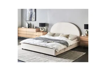 Seng med lamellramme Vaucluse - Hvit/Polyester, 160x200 cm - Møbler - Senger - Sengeramme & sengestamme