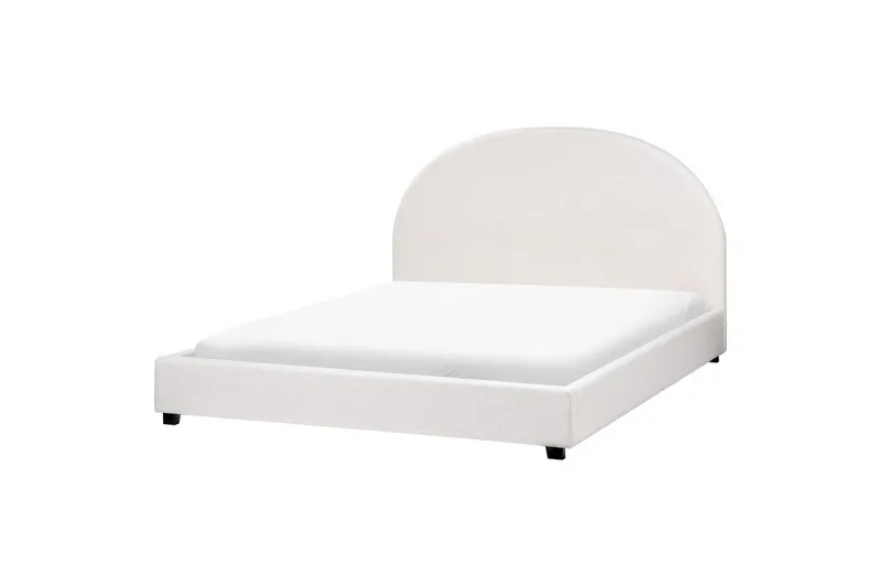 Seng med lamellramme Vaucluse - Hvit/Polyester, 160x200 cm - Møbler - Senger - Sengeramme & sengestamme