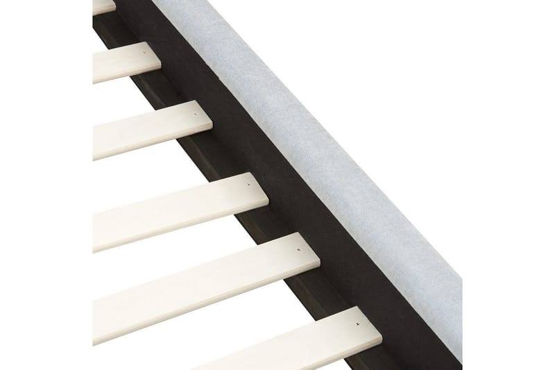 Seng med lamellramme Vaucluse - Lys blå/Polyester, 140x200 cm - Møbler - Senger - Sengeramme & sengestamme