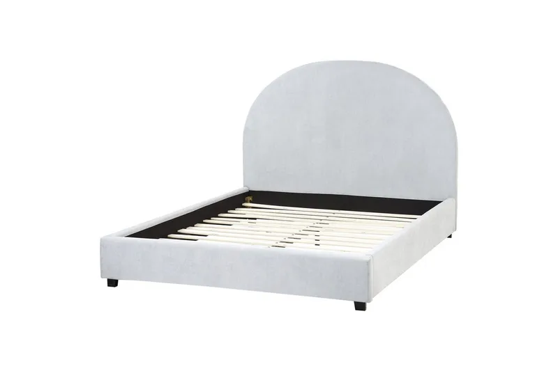 Seng med lamellramme Vaucluse, Lys blå/Polyester, 140x200 cm