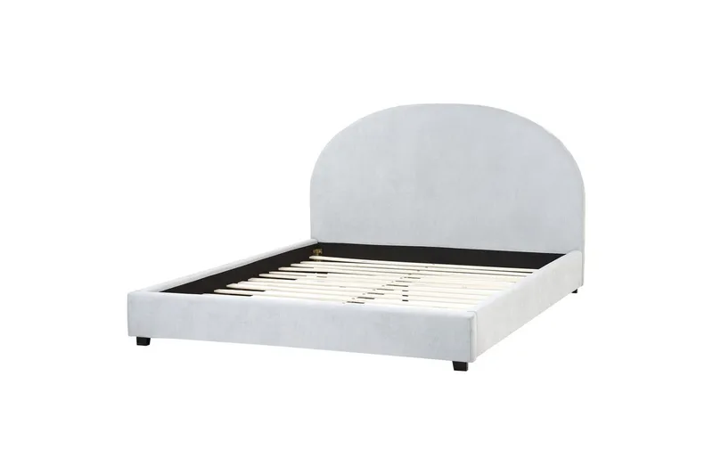 Seng med lamellramme Vaucluse - Lys blå/Polyester, 160x200 cm - Møbler - Senger - Sengeramme & sengestamme