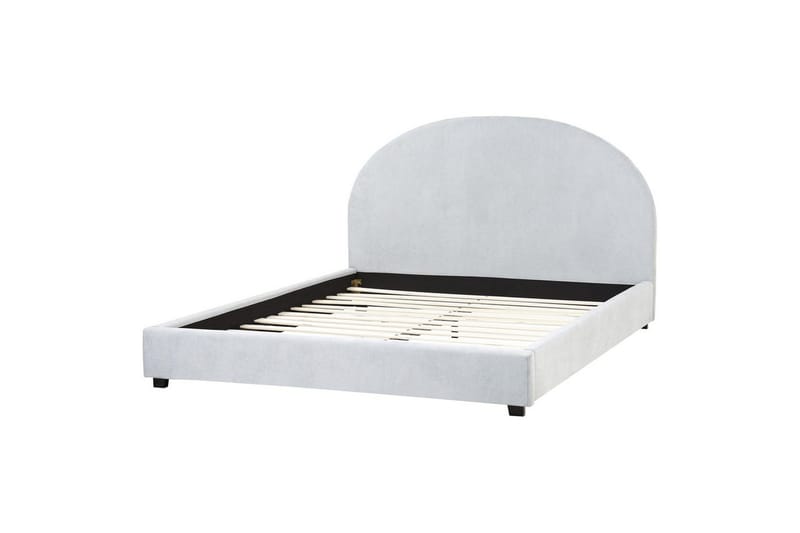 Seng med lamellramme Vaucluse - Lys blå/Polyester, 160x200 cm - Møbler - Senger - Sengeramme & sengestamme