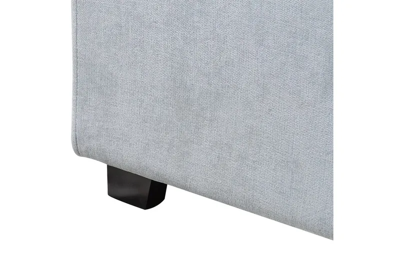 Seng med lamellramme Vaucluse - Lys blå/Polyester, 160x200 cm - Møbler - Senger - Sengeramme & sengestamme