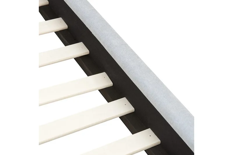 Seng med lamellramme Vaucluse - Lys blå/Polyester, 180x200 cm - Møbler - Senger - Sengeramme & sengestamme