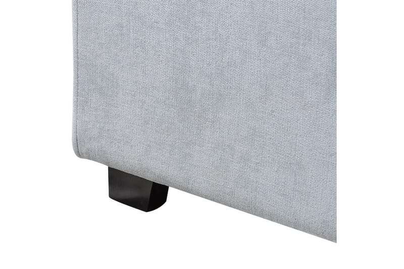 Seng med lamellramme Vaucluse - Lys blå/Polyester, 180x200 cm - Møbler - Senger - Sengeramme & sengestamme