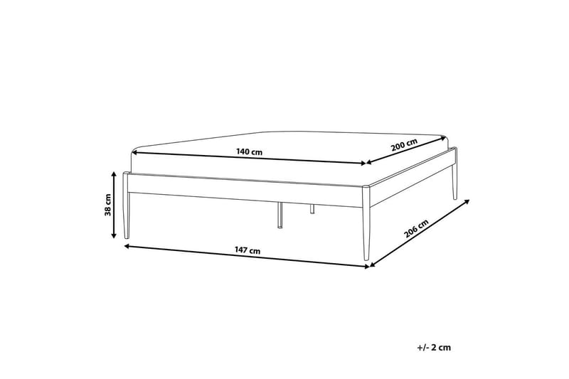 Seng med lamellramme Vaurs - Hvit, 140x200 cm - Møbler - Senger - Sengeramme & sengestamme