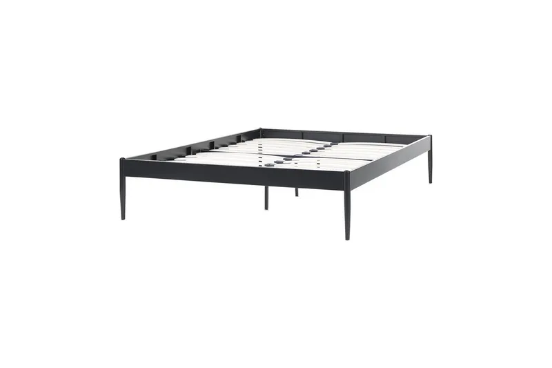 Seng med lamellramme Vaurs - Svart, 140x200 cm - Møbler - Senger - Sengeramme & sengestamme