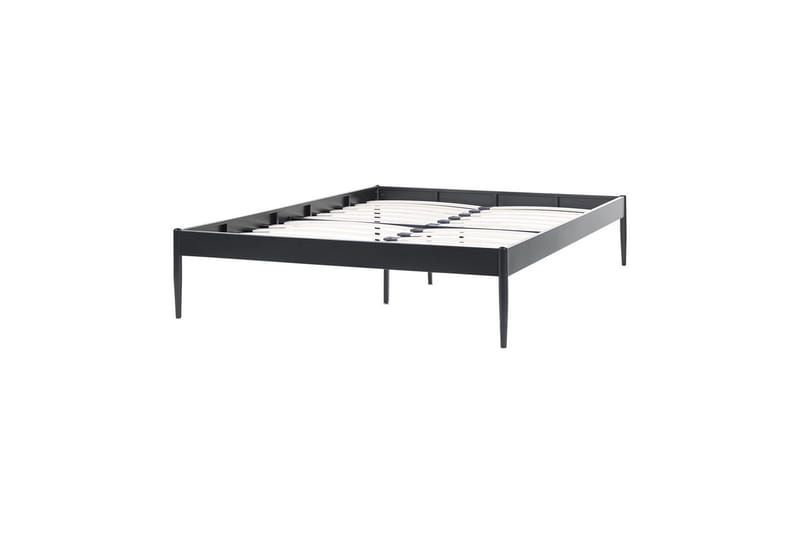 Seng med lamellramme Vaurs, Svart, 140x200 cm