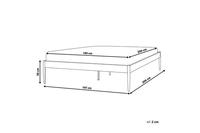Seng med lamellramme Vaurs - Svart, 140x200 cm - Møbler - Senger - Sengeramme & sengestamme