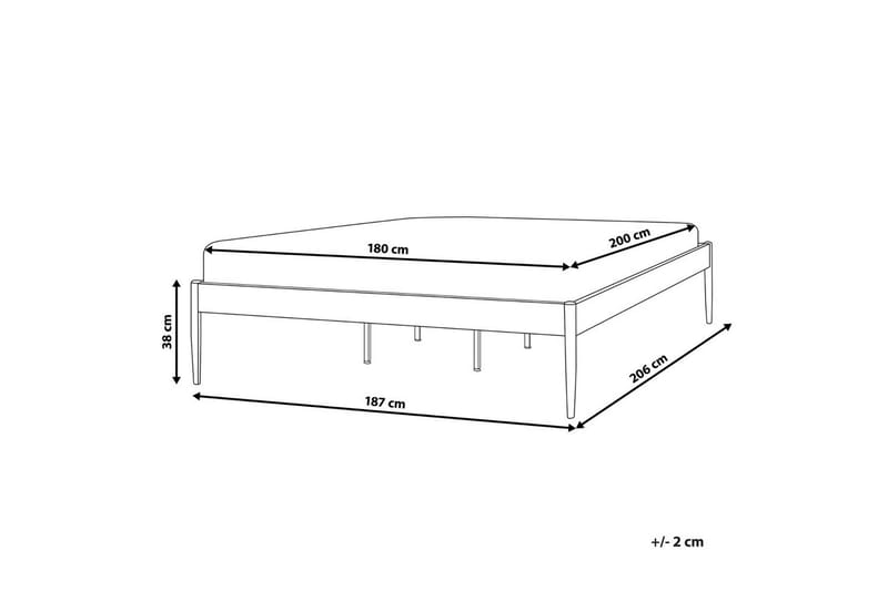 Seng med lamellramme Vaurs - Svart, 180x200 cm - Møbler - Senger - Sengeramme & sengestamme