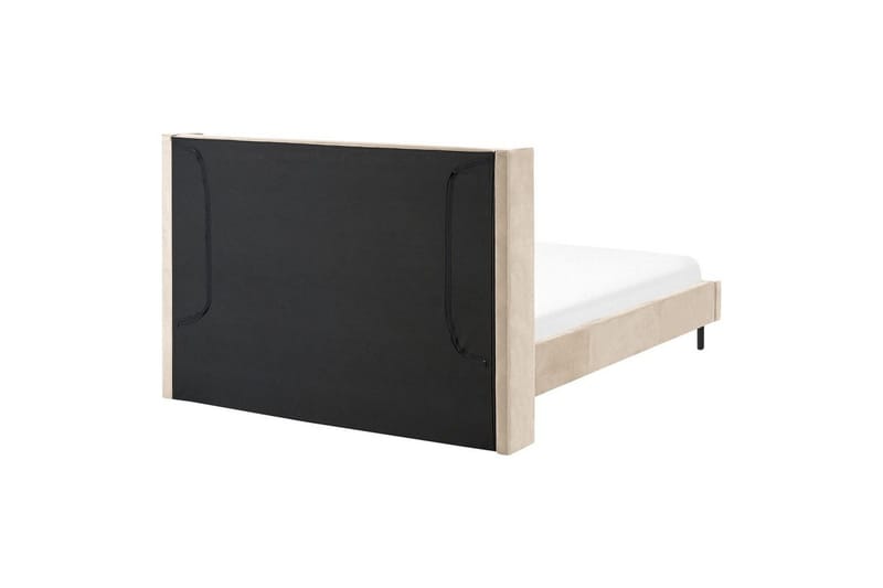 Seng med lamellramme Villette - Beige, svart, 140x200 cm - Møbler - Senger - Sengeramme & sengestamme