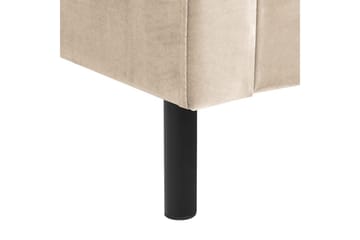 Seng med lamellramme Villette - Beige, svart, 160x200 cm - Møbler - Senger - Sengeramme & sengestamme