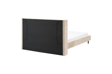 Seng med lamellramme Villette - Beige, svart, 160x200 cm - Møbler - Senger - Sengeramme & sengestamme