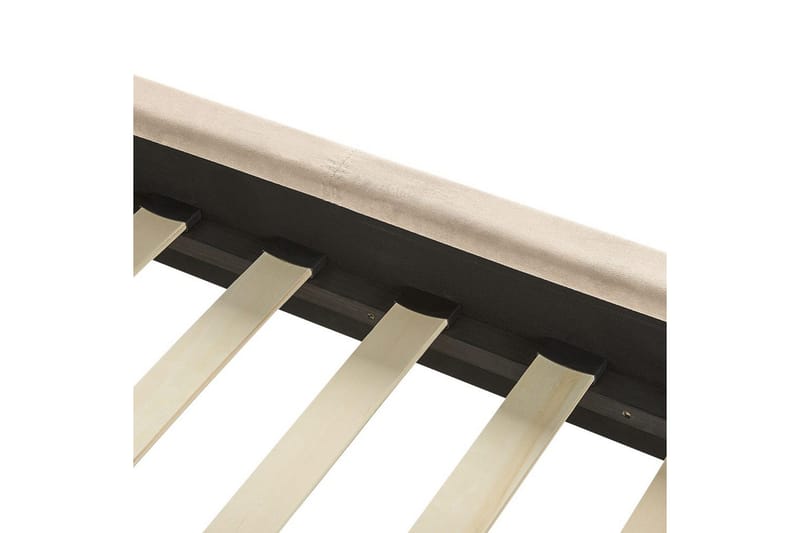 Seng med lamellramme Villette - Beige, svart, 180x200 cm - Møbler - Senger - Sengeramme & sengestamme