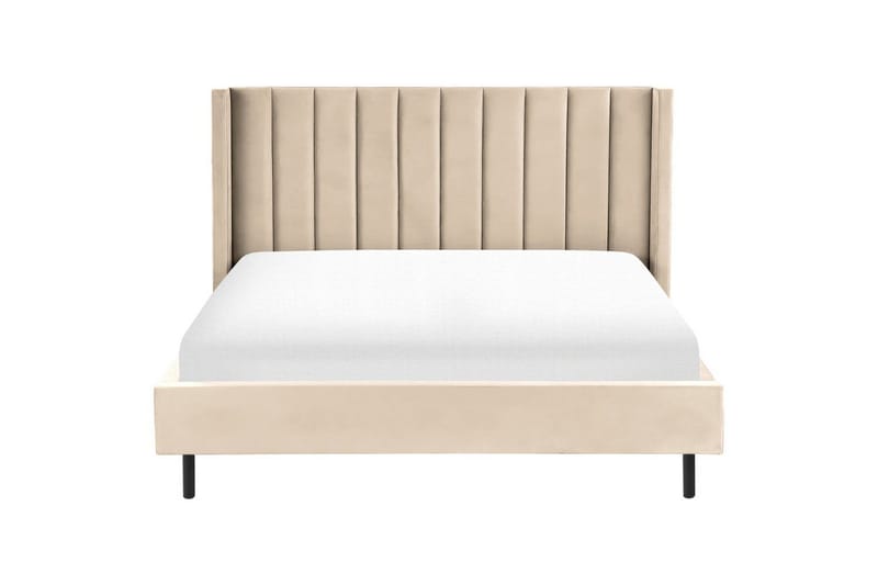 Seng med lamellramme Villette - Beige, svart, 180x200 cm - Møbler - Senger - Sengeramme & sengestamme