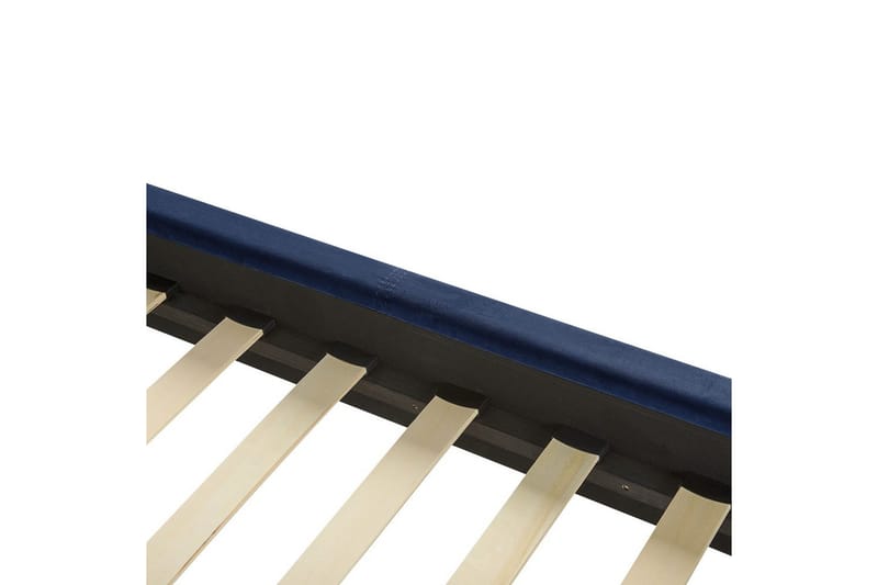 Seng med lamellramme Villette - Blå, Svart, 160x200 cm - Møbler - Senger - Sengeramme & sengestamme