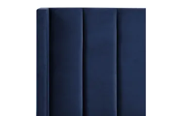 Seng med lamellramme Villette - Blå, Svart, 160x200 cm - Møbler - Senger - Sengeramme & sengestamme
