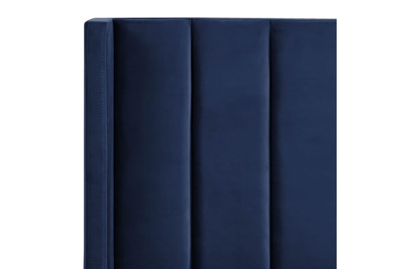 Seng med lamellramme Villette - Blå, Svart, 160x200 cm - Møbler - Senger - Sengeramme & sengestamme