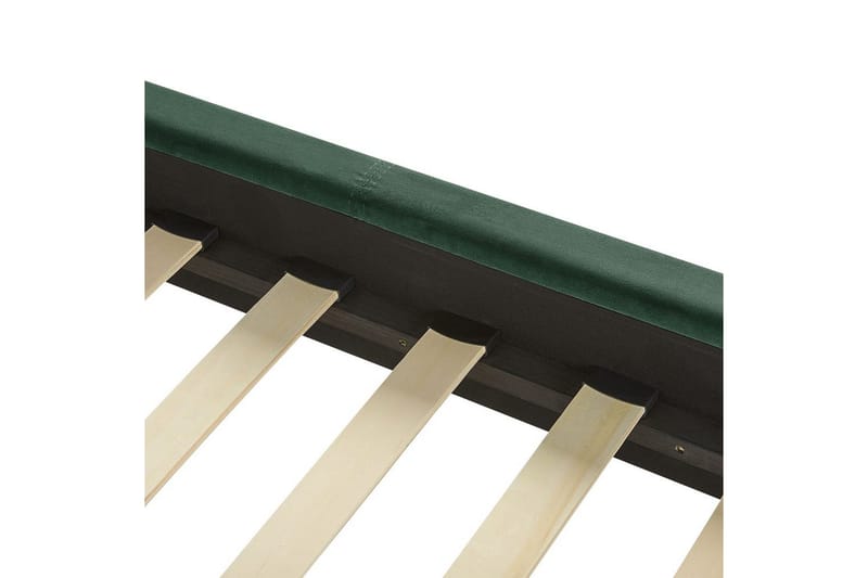 Seng med lamellramme Villette - Grønn, svart, Grønn, Svart, 140x200 cm - Møbler - Senger - Sengeramme & sengestamme