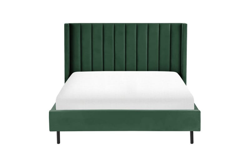 Seng med lamellramme Villette - Grønn, svart, Grønn, Svart, 140x200 cm - Møbler - Senger - Sengeramme & sengestamme