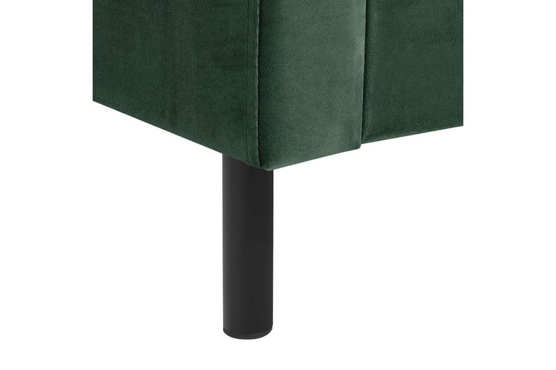 Seng med lamellramme Villette - Grønn, svart, Grønn, Svart, 140x200 cm - Møbler - Senger - Sengeramme & sengestamme