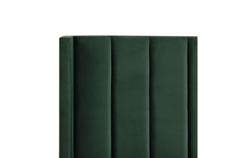 Seng med lamellramme Villette - Grønn, svart, Grønn, Svart, 140x200 cm - Møbler - Senger - Sengeramme & sengestamme