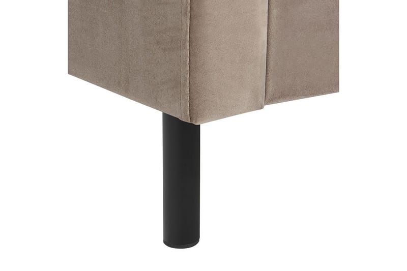 Seng med lamellramme Villette - Taupe, gull, 180x200 cm - Møbler - Senger - Sengeramme & sengestamme