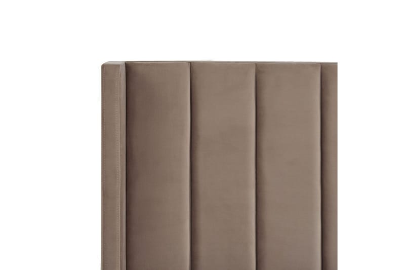 Seng med lamellramme Villette - Taupe, gull, 180x200 cm - Møbler - Senger - Sengeramme & sengestamme