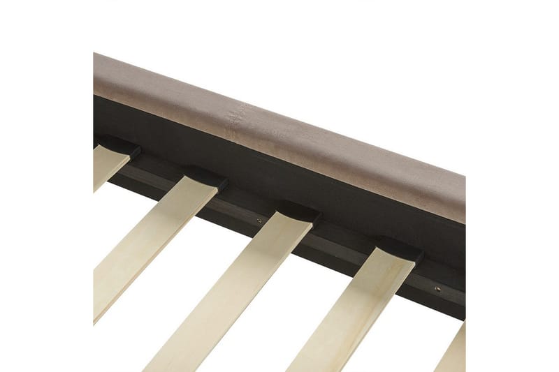 Seng med lamellramme Villette - Taupe, svart, 160x200 cm - Møbler - Senger - Sengeramme & sengestamme
