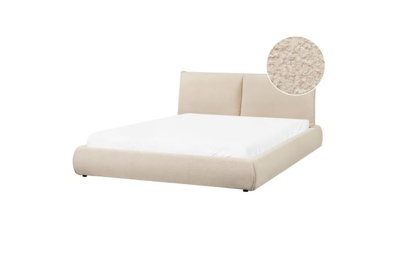 Seng med lamellramme Vinay, Lys beige, 160x200 cm