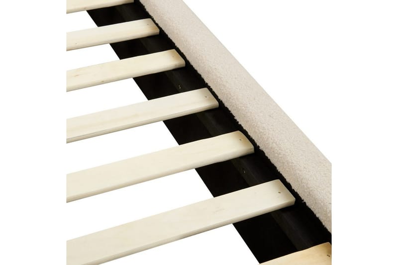 Seng med lamellramme Vinay - Lys beige, 180x200 cm - Møbler - Senger - Sengeramme & sengestamme