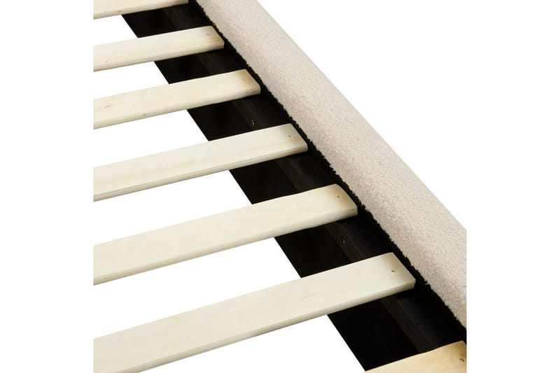 Seng med lamellramme Vinay - Lys beige, 180x200 cm - Møbler - Senger - Sengeramme & sengestamme