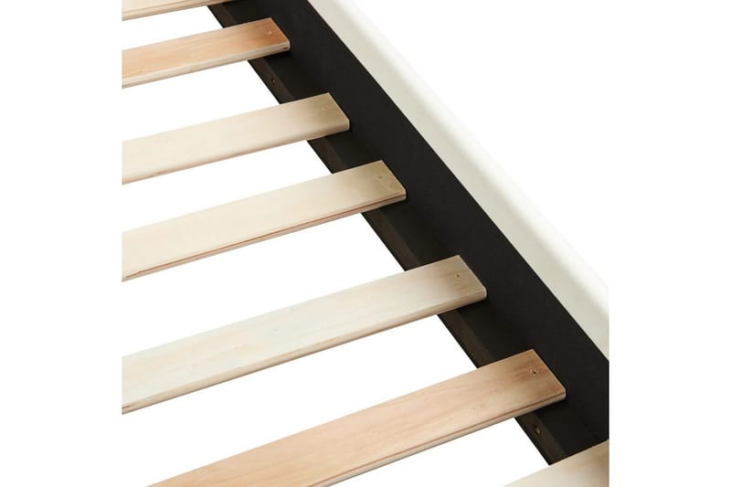 Seng med lamellramme Vincennes - Hvit, Svart, 140x200 cm - Møbler - Senger - Sengeramme & sengestamme