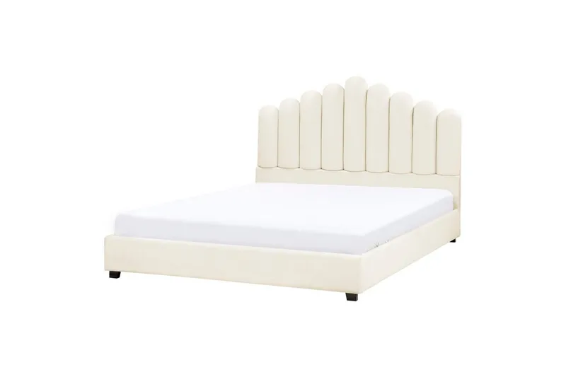 Seng med lamellramme Vincennes - Hvit, Svart, 140x200 cm - Møbler - Senger - Sengeramme & sengestamme