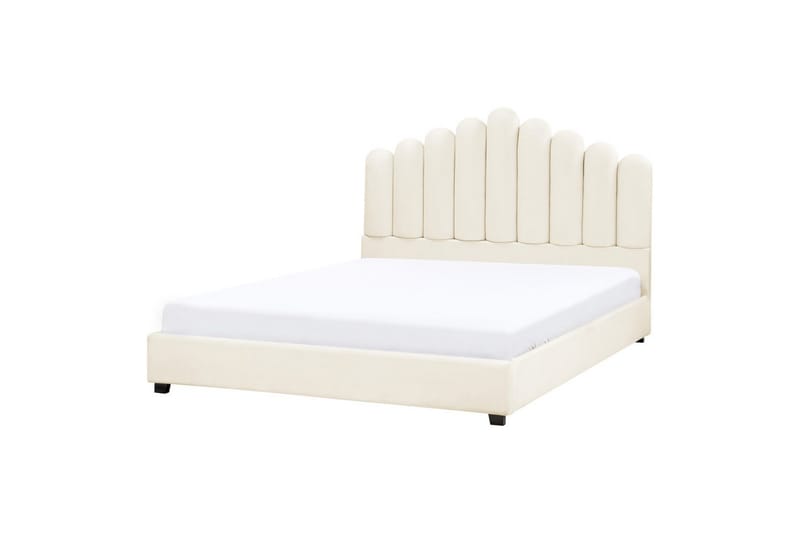 Seng med lamellramme Vincennes - Hvit, Svart, 140x200 cm - Møbler - Senger - Sengeramme & sengestamme