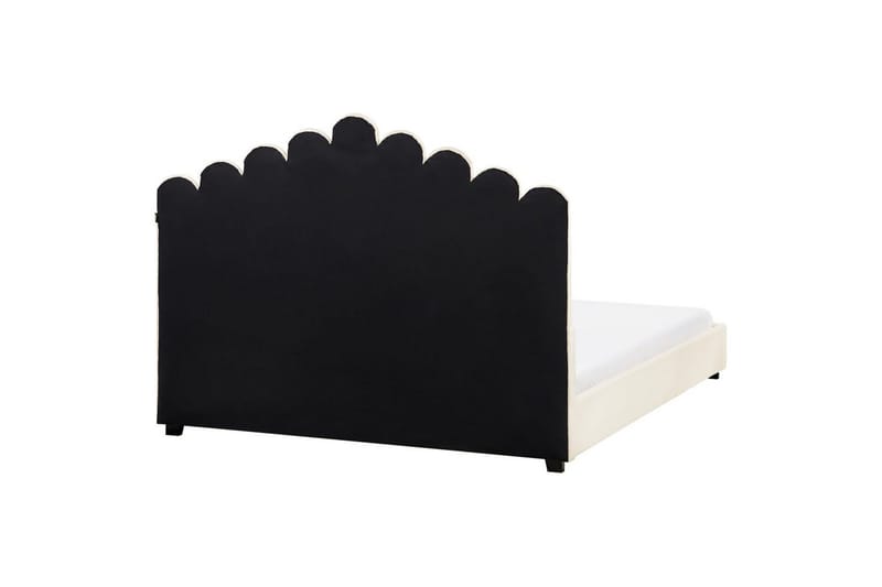 Seng med lamellramme Vincennes - Hvit, Svart, 160x200 cm - Møbler - Senger - Sengeramme & sengestamme
