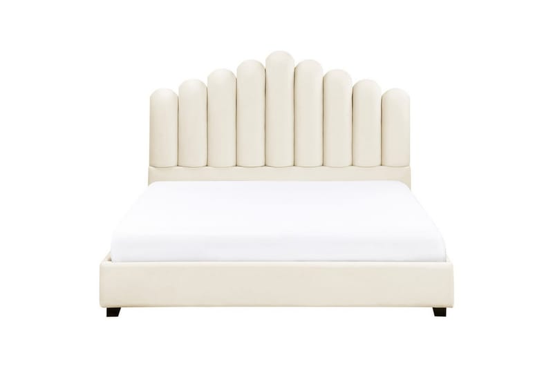 Seng med lamellramme Vincennes - Hvit, Svart, 160x200 cm - Møbler - Senger - Sengeramme & sengestamme