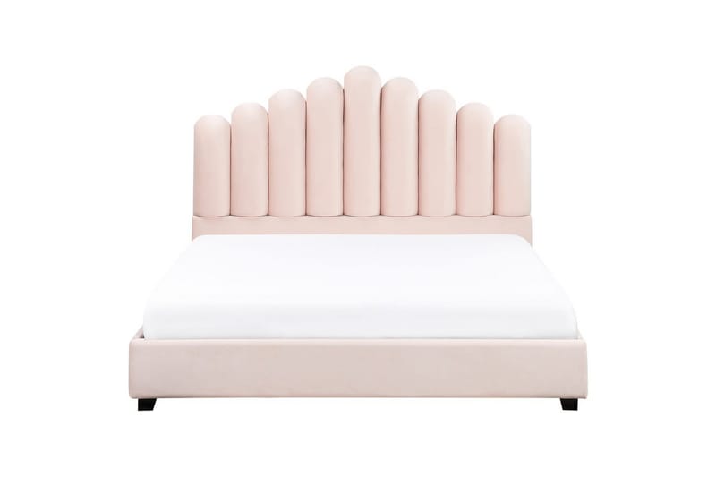 Seng med lamellramme Vincennes - Rosa, Svart, 160x200 cm - Møbler - Senger - Sengeramme & sengestamme