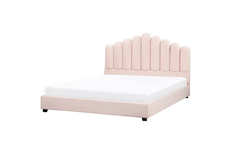 Seng med lamellramme Vincennes - Rosa, Svart, 180x200 cm - Møbler - Senger - Sengeramme & sengestamme