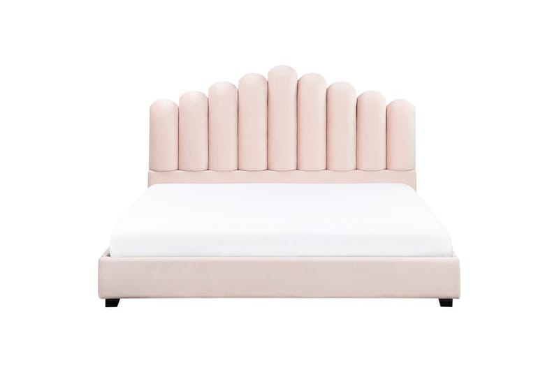 Seng med lamellramme Vincennes - Rosa, Svart, 180x200 cm - Møbler - Senger - Sengeramme & sengestamme