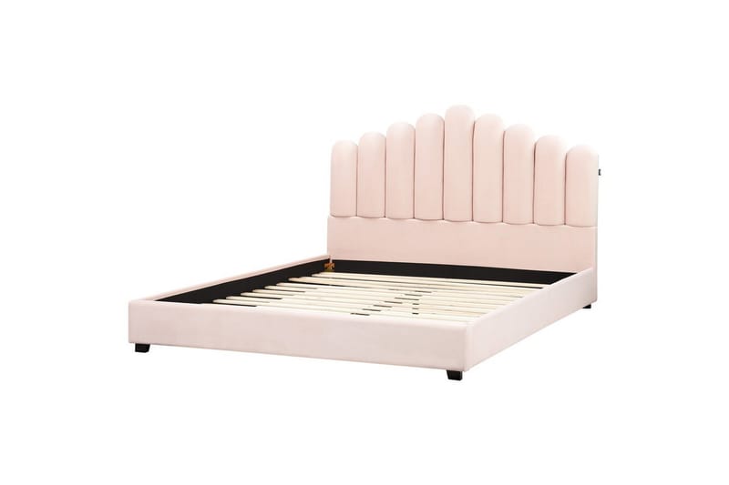 Seng med lamellramme Vincennes - Rosa, Svart, 180x200 cm - Møbler - Senger - Sengeramme & sengestamme
