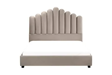 Seng med lamellramme Vincennes - Taupe, svart, 140x200 cm - Møbler - Senger - Sengeramme & sengestamme