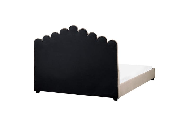 Seng med lamellramme Vincennes - Taupe, svart, 160x200 cm - Møbler - Senger - Sengeramme & sengestamme