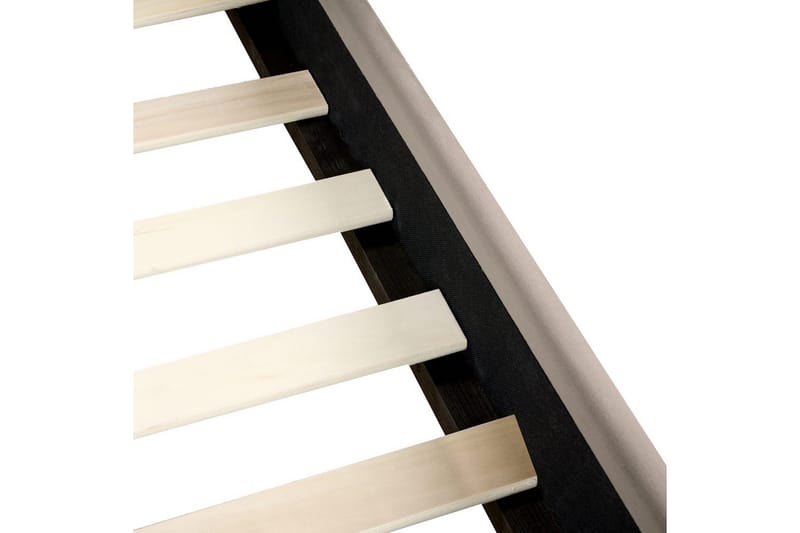 Seng med lamellramme Vincennes - Taupe, svart, 160x200 cm - Møbler - Senger - Sengeramme & sengestamme