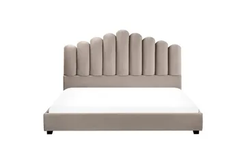 Seng med lamellramme Vincennes - Taupe, svart, 180x200 cm - Møbler - Senger - Sengeramme & sengestamme