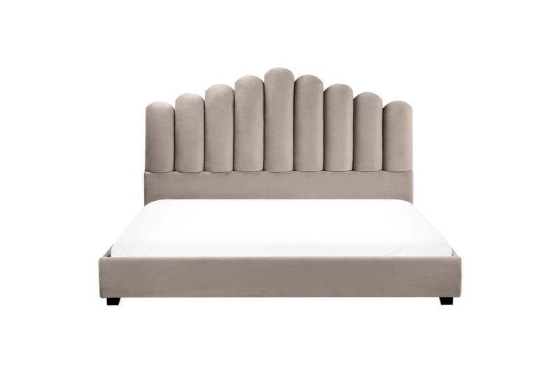 Seng med lamellramme Vincennes - Taupe, svart, 180x200 cm - Møbler - Senger - Sengeramme & sengestamme