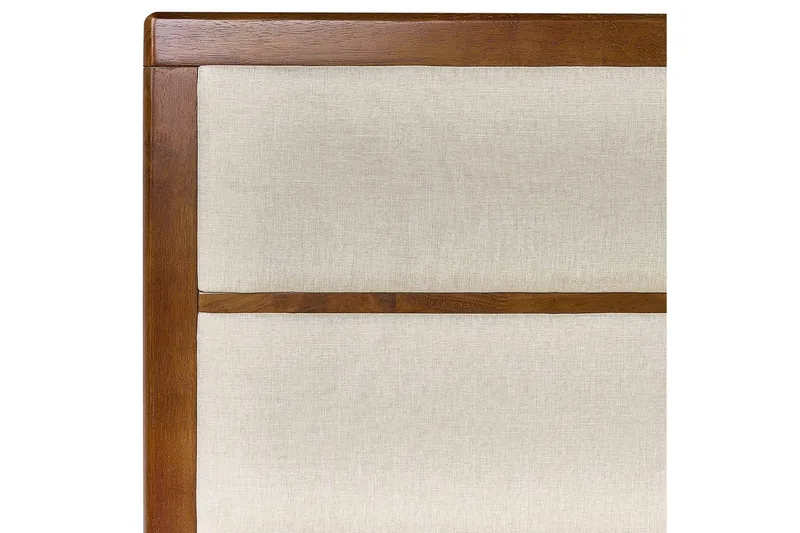 Seng med lamellramme Poissy - Mørkt tre, beige, 160x200 cm - Møbler - Senger - Sengeramme & sengestamme