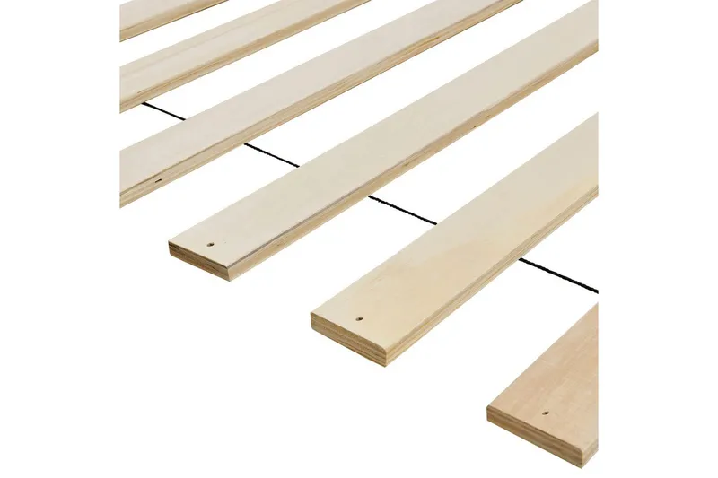 Seng med LED-belysning Boisset - Brun/Gummitre, 140x200 cm - Møbler - Senger - Sengeramme & sengestamme