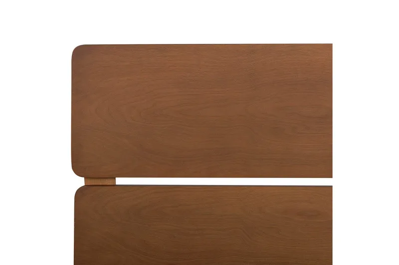 Seng med LED-belysning Boisset - Brun/Gummitre, 140x200 cm - Møbler - Senger - Sengeramme & sengestamme